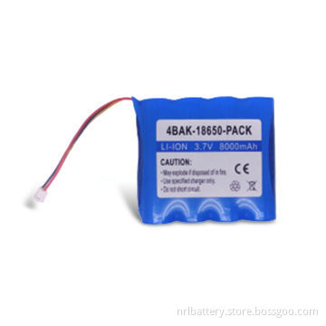 3.7V Rechargeable Lithium Polymer Battery Pack for POS Machine with 8,000mAh Rated Capacity
